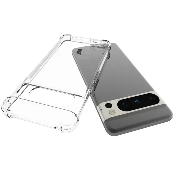 Bizon Case Clear Pack case + 2x screen glass Google Pixel 8 Pro clear