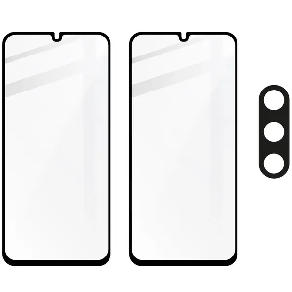 BIZON Edge 2x screen glass + camera glass Samsung Galaxy A15 4G/5G