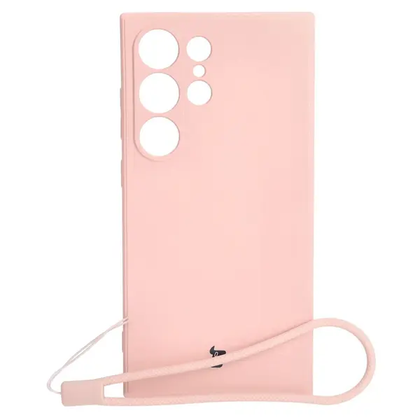 Bizon Case Silicone Sq Samsung Galaxy S24 Ultra light pink