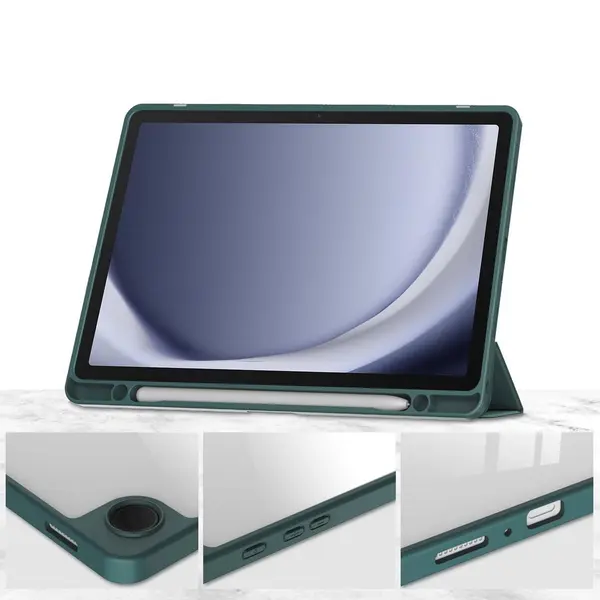 Bizon Case Tab Clear Matt Samsung Galaxy Tab A9 Plus dark green