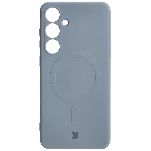 Bizon Case Silicone Magnetic Sq Samsung Galaxy S24 Plus grey