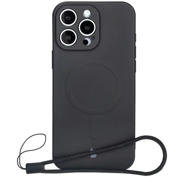Bizon Case Silicone Magnetic Apple iPhone 16 Pro Max black