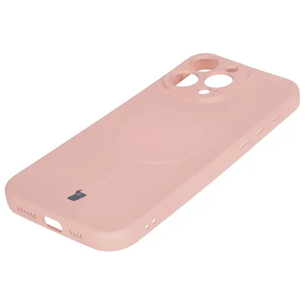 Bizon Case Silicone Magnetic Apple iPhone 16 Pro Max light pink