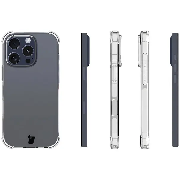 Bizon Case Clear Pack case + 2x tempered glass + lens glass Apple iPhone 16 Pro