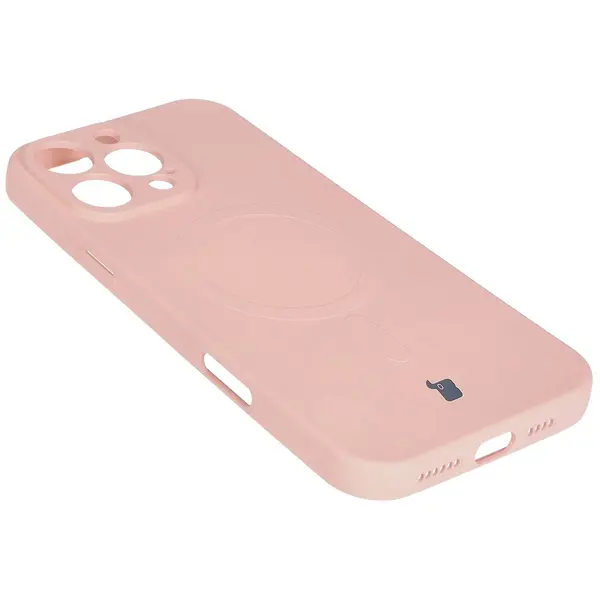 Bizon Case Silicone Magnetic Apple iPhone 16 Pro Max light pink