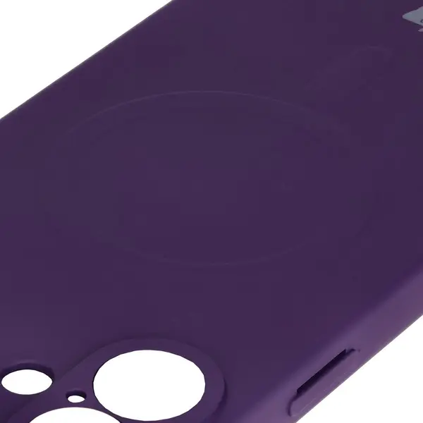 Bizon Case Silicone Magnetic Apple iPhone 16 Plus plum