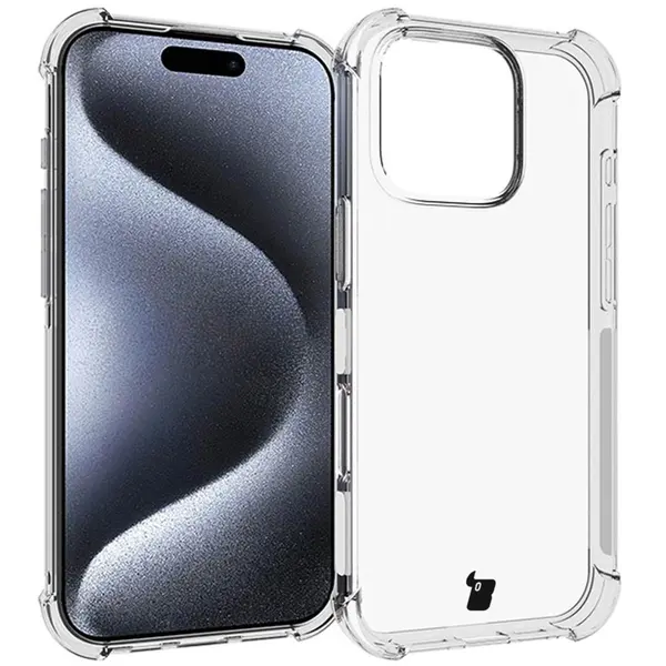 Bizon Case Clear Pack case + 2x tempered glass + lens glass Apple iPhone 16 Pro