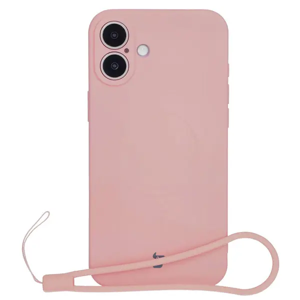 Bizon Case Silicone Magnetic Apple iPhone 16 light pink