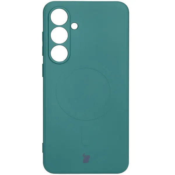 Bizon Case Silicone Magnetic Sq Samsung Galaxy S24 FE dark green