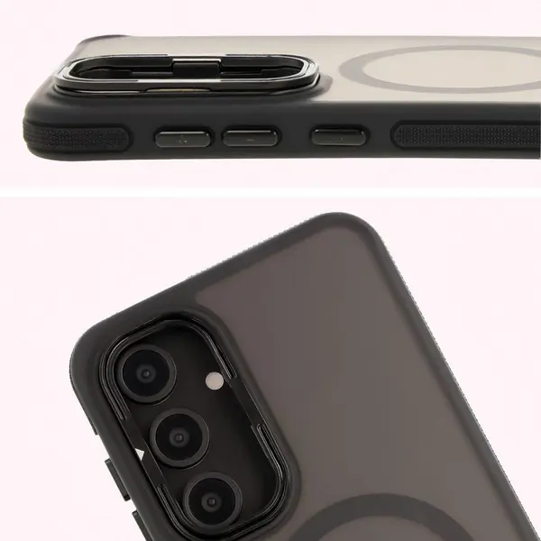 Bizon Case Eclipse Samsung Galaxy S24 FE smoky with a black frame