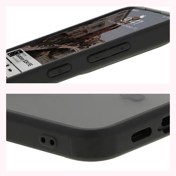 Bizon Case MatteO Samsung Galaxy S24 FE transparent with black frame
