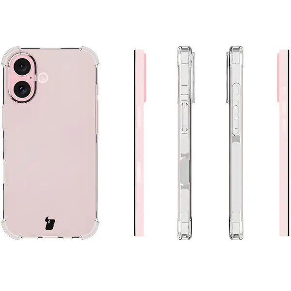 Bizon Case Clear Pack case + 2x tempered glass + lens glass Apple iPhone 16