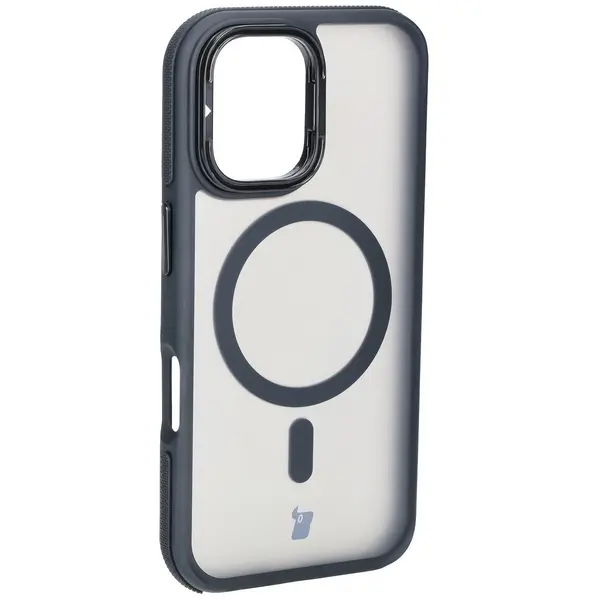 Bizon Case Eclipse Apple iPhone 16 smoky with a black frame