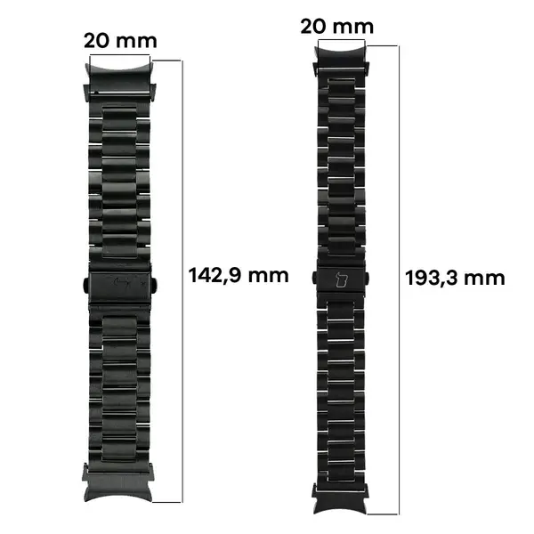 Bizon Strap Watch Aura Samsung Galaxy Watch FE/7/6/6 Classic/5/5 Pro/4/4 Classic black