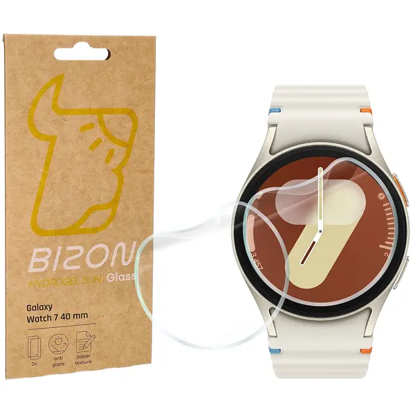 Bizon Glass Watch Hydrogel Sun Samsung Galaxy Watch 7 40 mm [2 PACK]