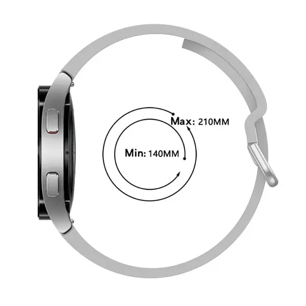 Bizon Strap Watch Silicone Samsung Galaxy Watch 20 mm light grey