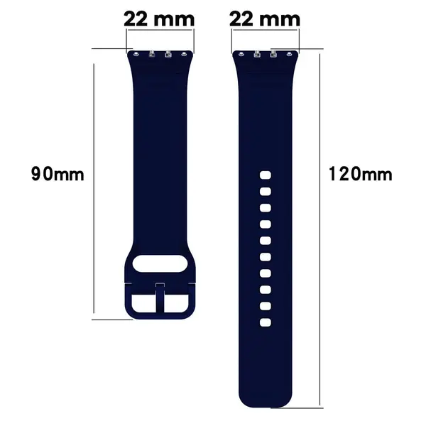 Bizon Strap Watch Silicone Samsung Galaxy Fit 3 navy blue
