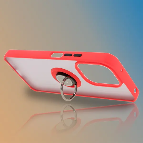 Bizon Case Hybrid Ring Xiaomi Redmi 13 4G smoky with a red frame