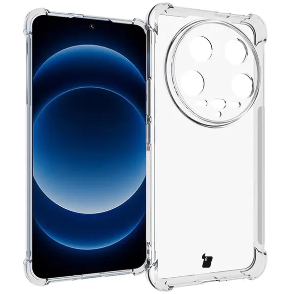 Bizon Case Clear Pack case + 2x screen film Xiaomi 14 Ultra clear