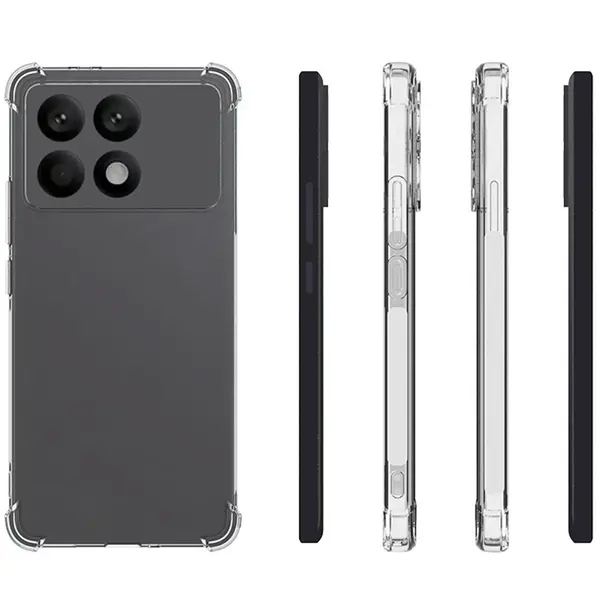 Bizon Case Clear Pack case + 2x screen glass Xiaomi Poco F6 Pro clear