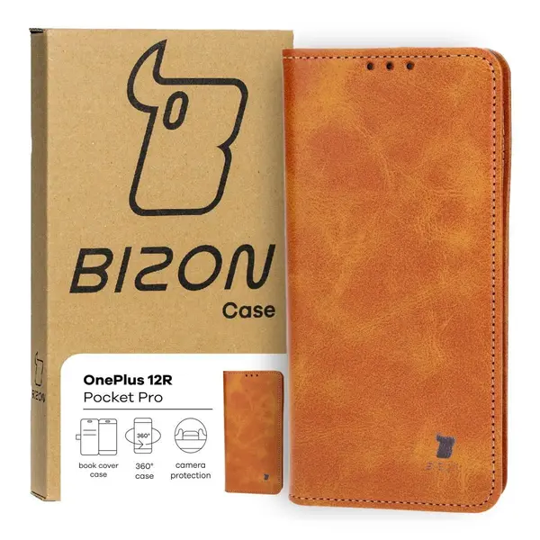 Bizon Case Pocket Pro OnePlus 12R brown