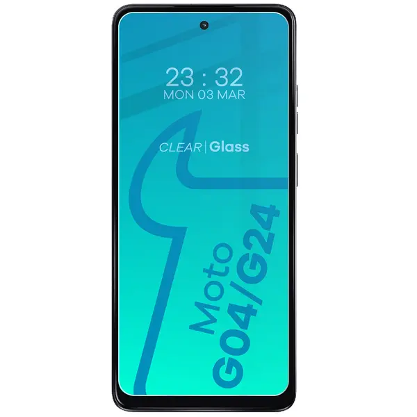 Bizon Clear 3x screen glass + camera glass Motorola Moto G04/G24