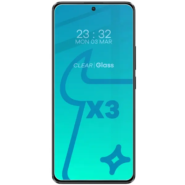BIZON Clear 3x screen glass + camera glass Xiaomi Poco X6 / Redmi Note 13 Pro 5G