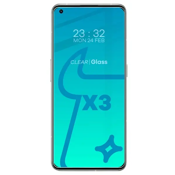 Bizon Glass Clear tempered glass - 3 pcs. + lens glass Realme GT 2 Pro