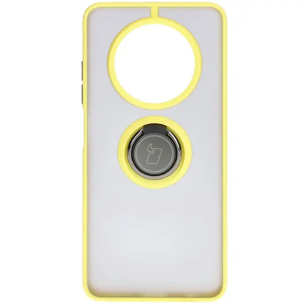 Bizon Case Hybrid Ring Realme 12 / 12x smoky with a yellow frame
