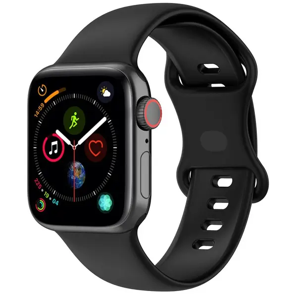 Bizon Strap Watch Silicone Apple Watch 38/40/41/42 mm black