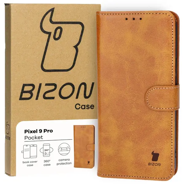 Bizon Case Pocket Google Pixel 9 Pro XL brown
