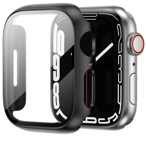 Bizon Case Case + Glass Set Apple Watch 8/7 45mm black