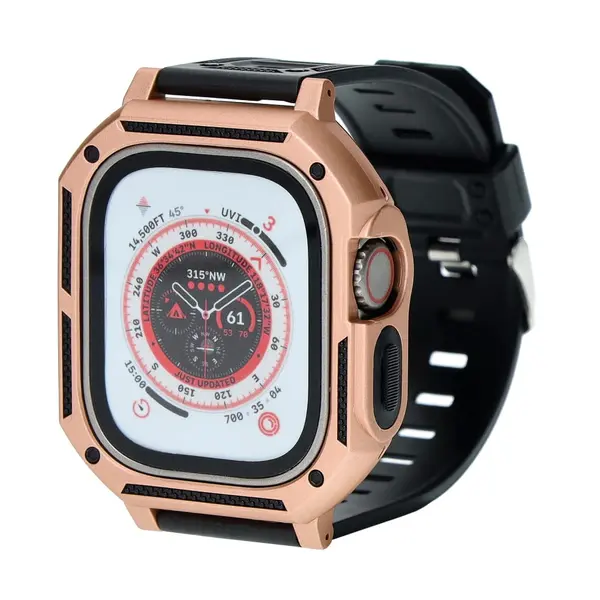 Bizon Strap + Case Watch Armor Apple Watch Ultra 49mm gold