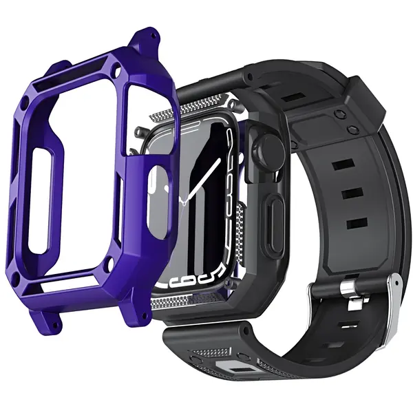 Bizon Strap + Case Watch Armor Apple Watch 40 / 41mm purple