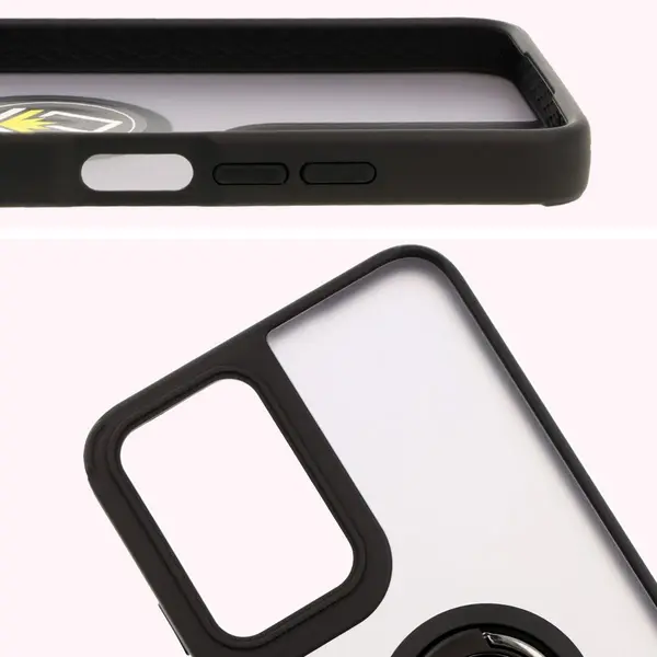Bizon Case Hybrid Ring Motorola Moto G35 5G smoky with a black frame