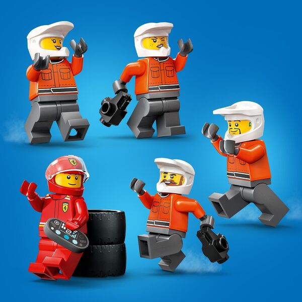 City Formula 1 F1® Pit stop i mechanicy z bolidem Ferrari  (60443)