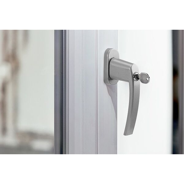 Olympia Olympia Fenstergriff με Schloss FGS 100, ασημί 6471771 4030152059867