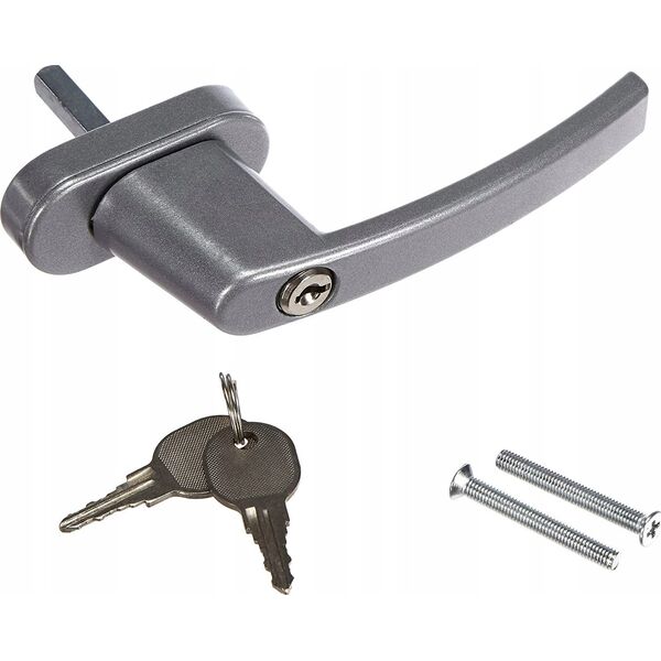 Olympia Olympia Fenstergriff με Schloss FGS 100, ασημί 6471771 4030152059867