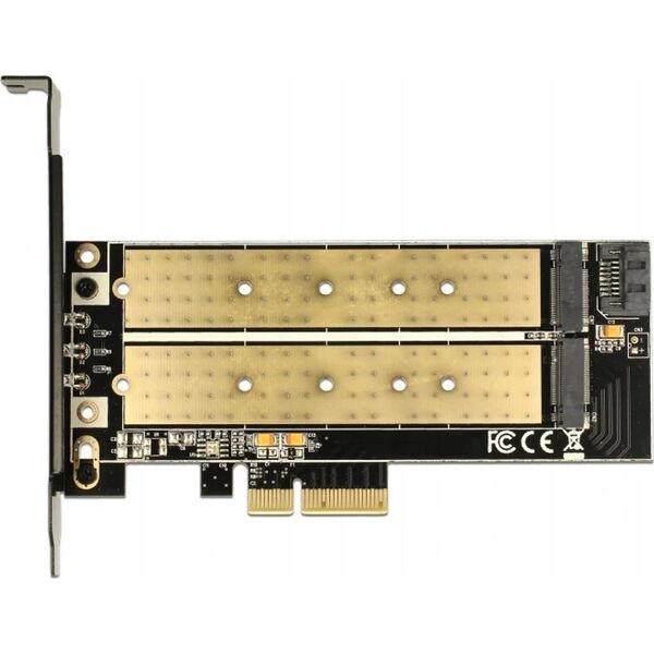 Κάρτα δικτύου Delock DELOCK PCIe-Card x4 > M2 KeyB + NVMe M.2 KeyM LowProfile 6549891 4043619896301