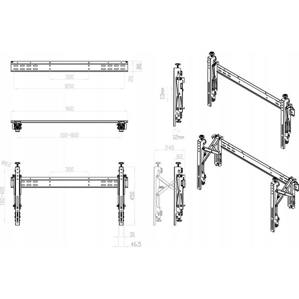Organizer Roline ROLINE Cable Manager (Κάτω από το Desk Mount) 6645711 7611990133468