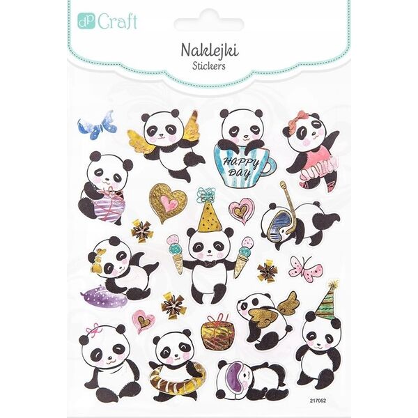 Αυτοκόλλητα DP Craft - Panda 21 τεμ 6881609 5907590007196