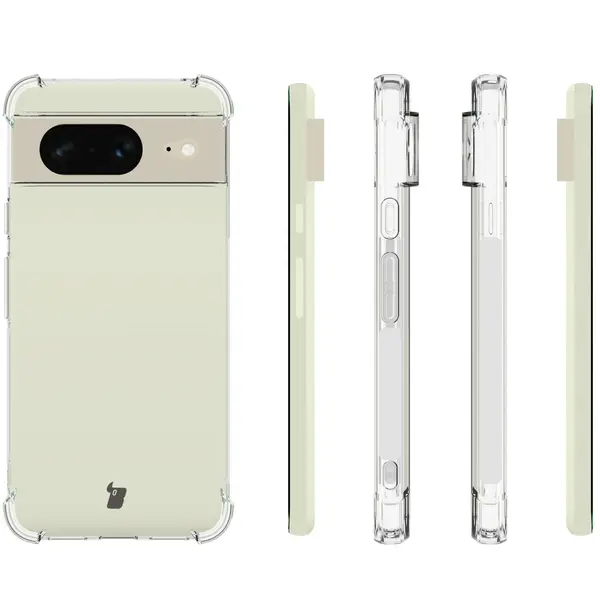 Bizon Case Clear Pack case + 2x screen glass Google Pixel 8 clear