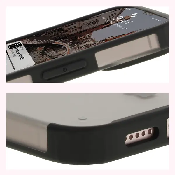 Bizon Case MatteO Apple iPhone 14 / Phone 13 transparent with black frame