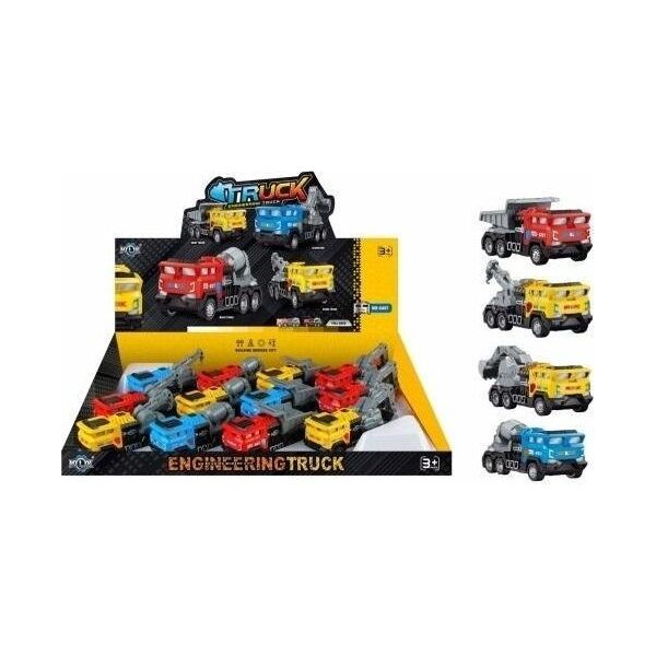 Mega Creative Auto ciężarowe metalowe 12 cm MIX