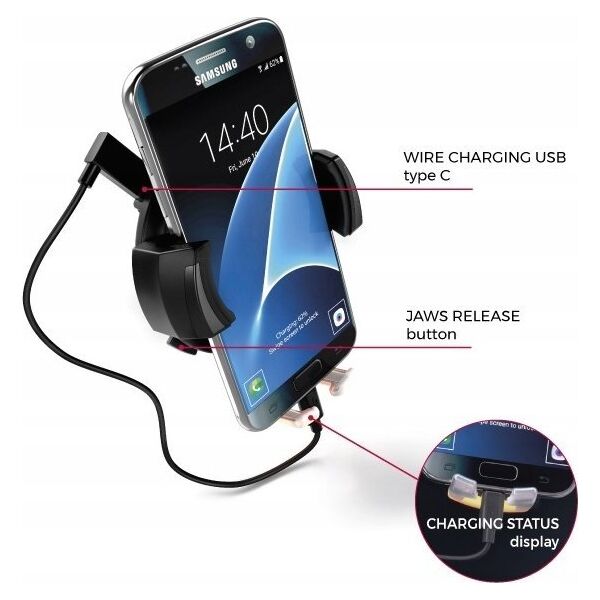 THB Bury Bury PowerCharge aktiv USB univers. Smartphonehalter