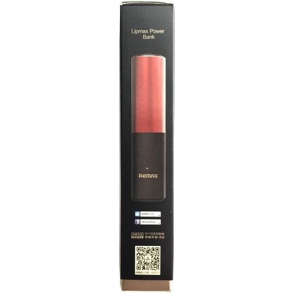 Powerbank Remax Power Bank Remax LipMax 2400mAh - Lūpdažis, Raudonas