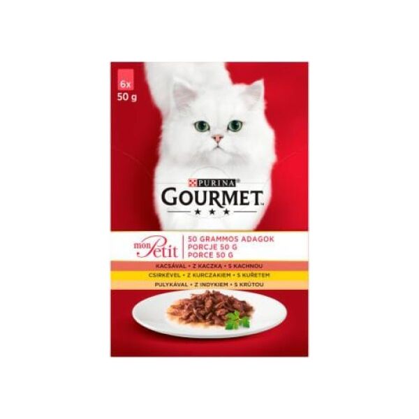 Gourmet GOURMET mon Petit Pokarm dla kotów - MIX Drobiowy 6x50g
