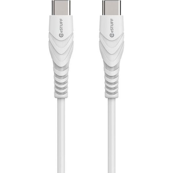 Kabel USB eStuff USB-C - USB-C 1 m Biały (ES604101)