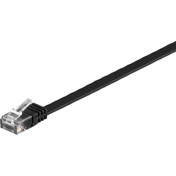 MicroConnect RJ-45/RJ-45 kat.6 U/UTP Czarny 10m (V-UTP610S-FLAT)