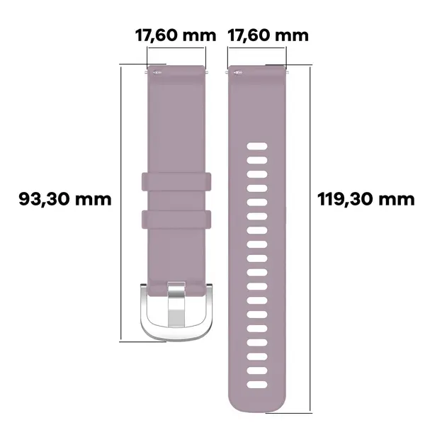 Bizon Strap Watch Silicone Pro Huawei Watch GT 5 Pro 42mm/GT 5 41mm/GT 4 41mm light purple